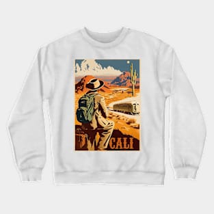 California Desert Vintage Travel Art Poster Crewneck Sweatshirt